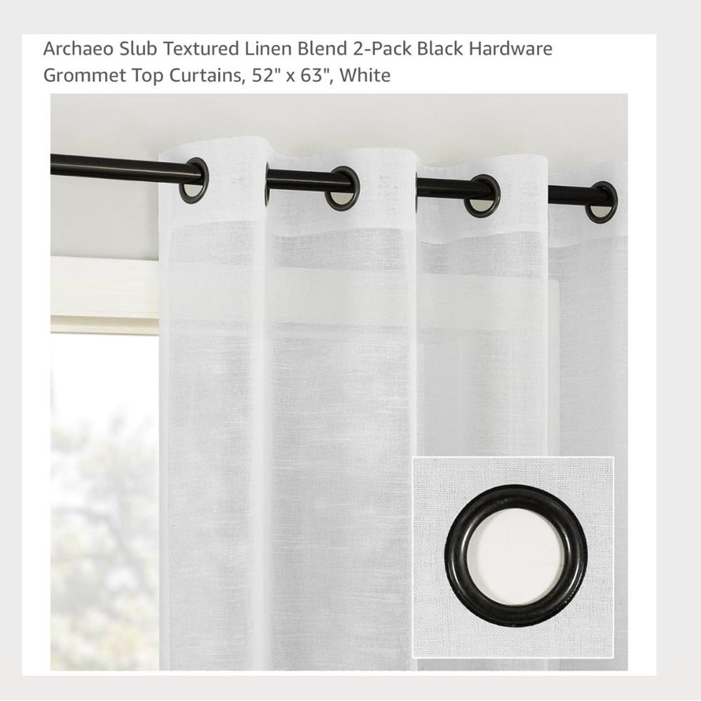 Sheer White Linen Curtains